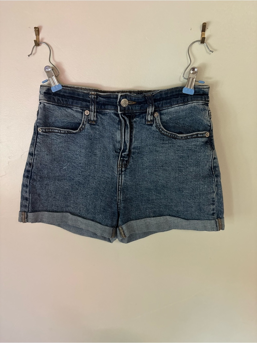wild fable Medium Wash Rolled Hem Denim Shorts